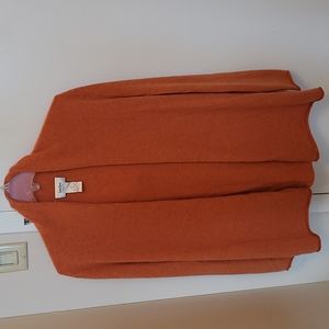 Super soft Tangerine Neiman-Marcus cashmere cardigan long waste